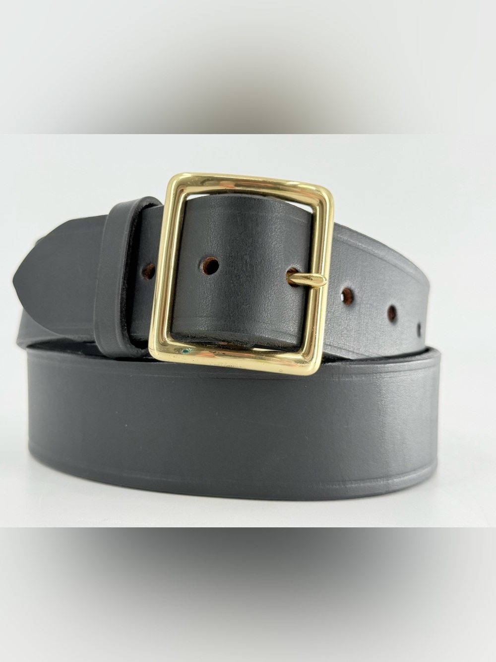 Boston Leather Uniform Belt Black Leather 38